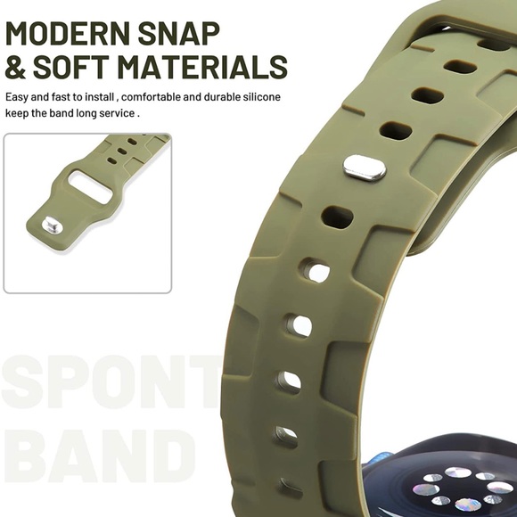 Unisex Soft Sport Bands Compatible Apple Watch Band 42mm 44mm 45mm 49mm - Picture 2 of 6